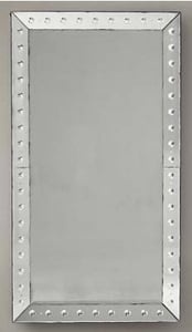 Rectangle framed Venetian style glass mirror